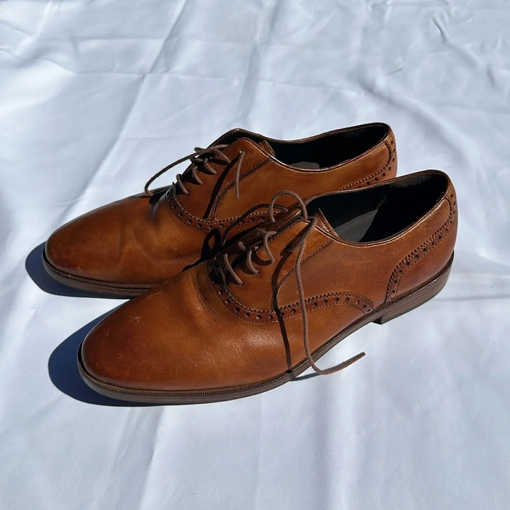 Cole Haan Grand.ØS Mens Brown Dress Shoe, Size 10.5 - Picture 2 of 9